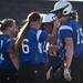 The Lincoln softball team celebrates after senior third baseman Arielle Matthews hit a home run on Monday, May 6. Daniel Brenner I AnnArbor.com